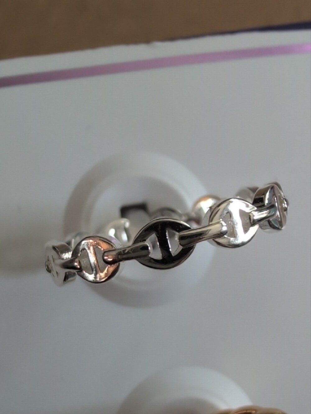 Chain-Link Stackable Ring Set -  Gold and Silver - Picture 5 of 7